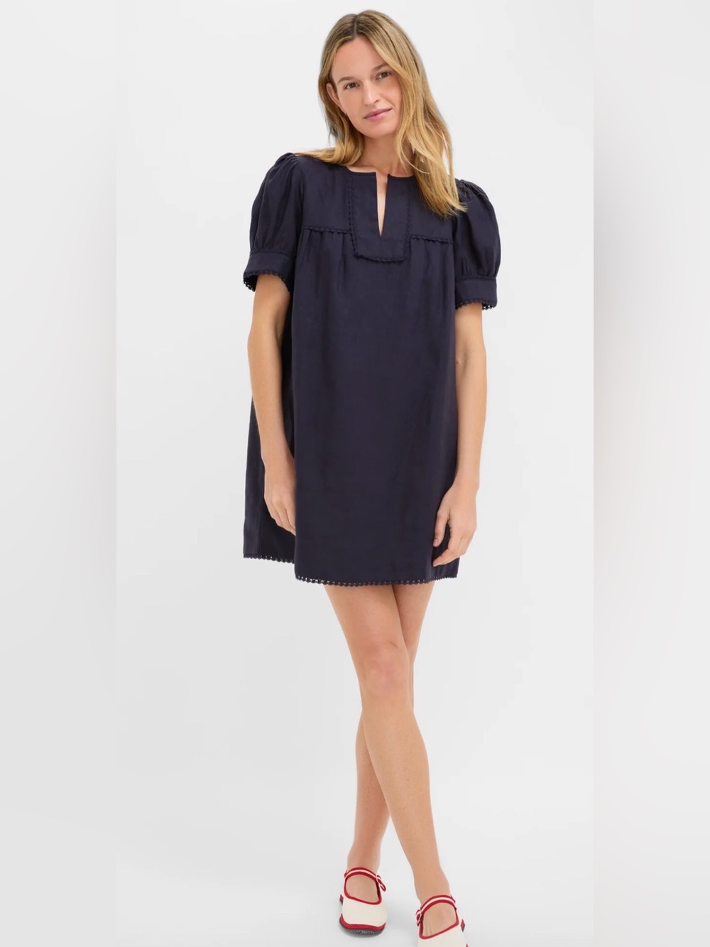 Tuckernuck Navy Linen Bridget Dress size XS